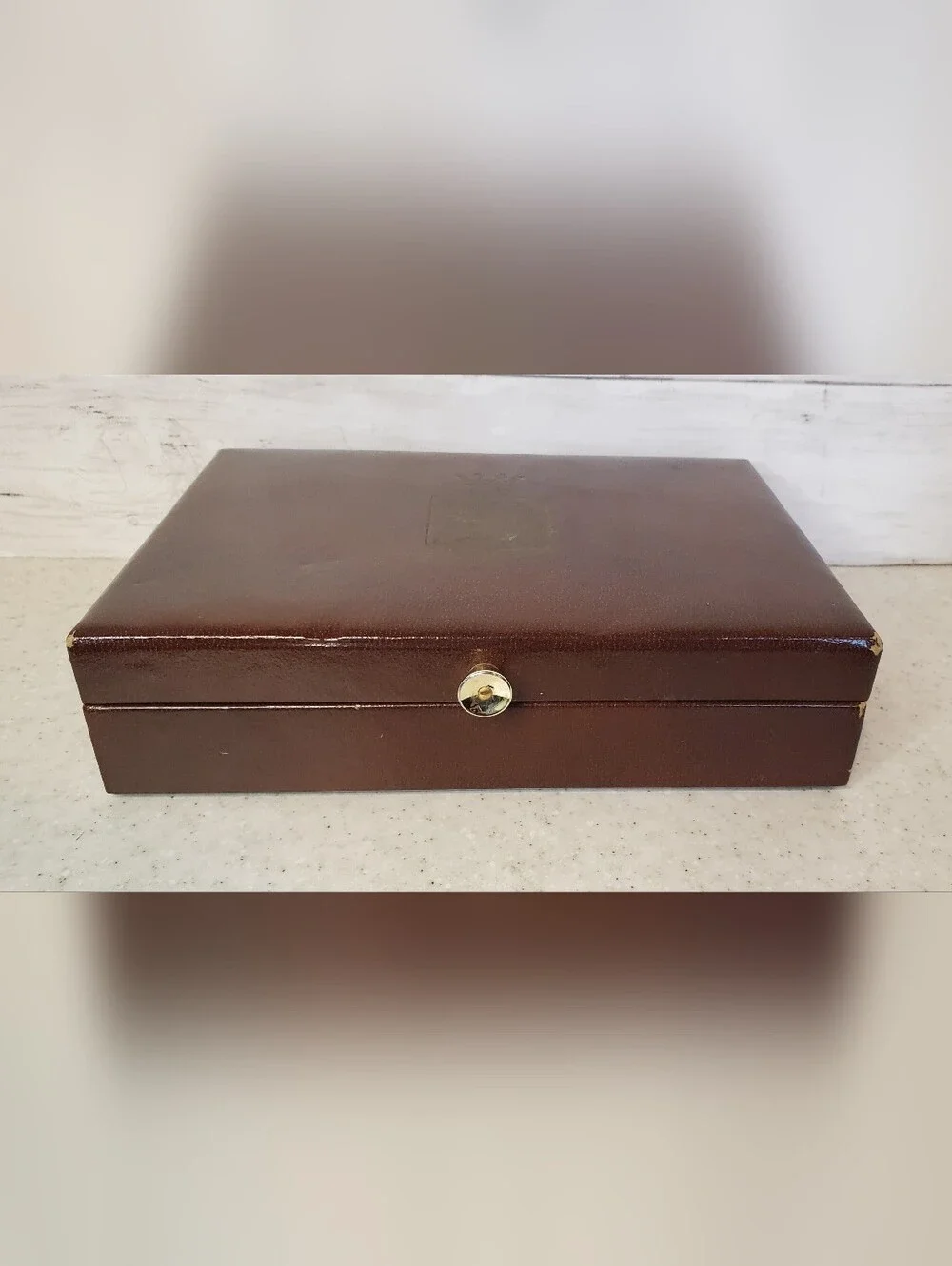Vintage Lord Buxton Men's Jewelry Box Cufflink Tie Clip Organizer Brown MCM Gran
